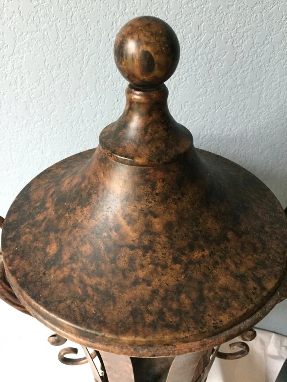 Large METAL Decorative VASE Size: 23 in TALL x 16 in WIDE Unbranded STAGING Use